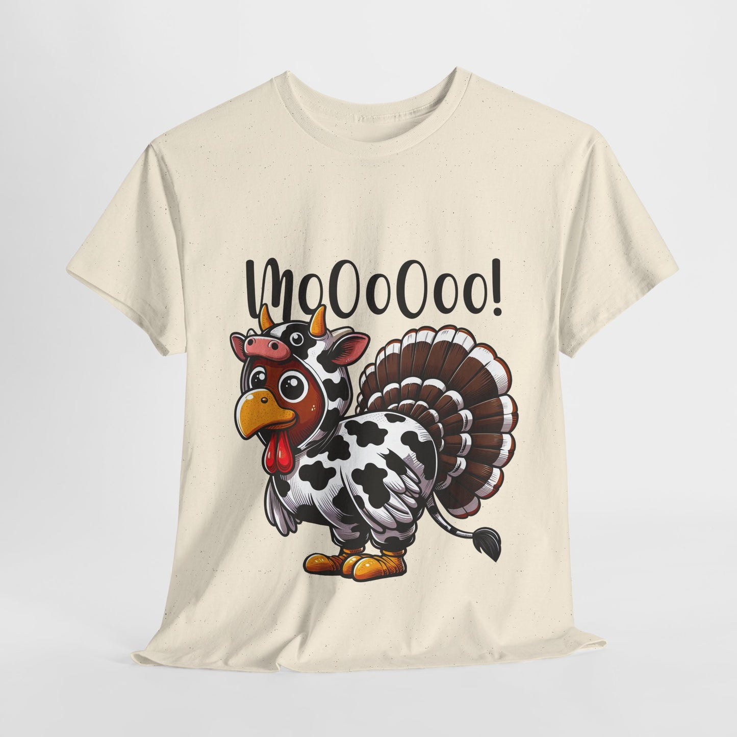 Turkey Moo T-Shirt - Funny Thanksgiving Cow Costume Tee