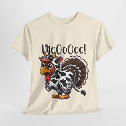 Turkey Moo T-Shirt - Funny Thanksgiving Cow Costume Tee
