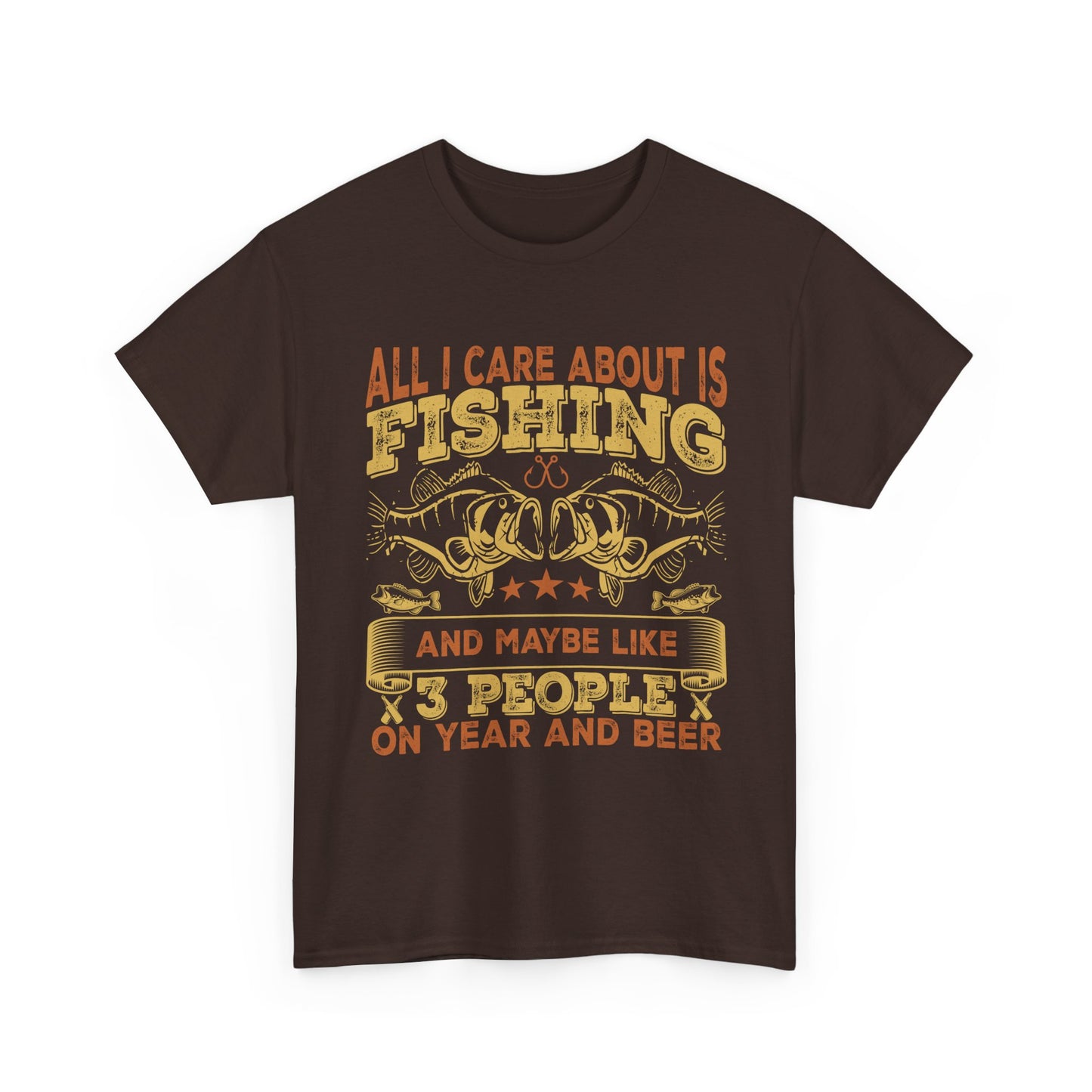 All I Care About Is Fishing T-Shirt - Funny Angler Tee