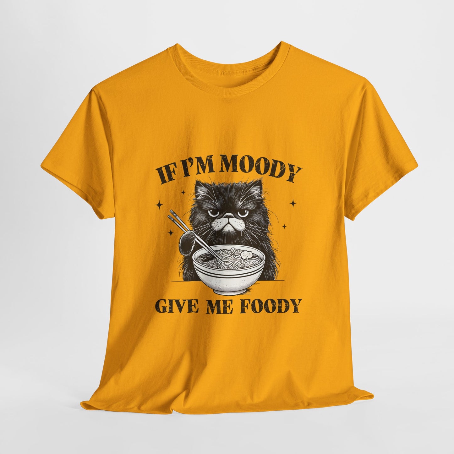Grumpy Ramen Cat T-Shirt - Moody Kitty Noodles Tee