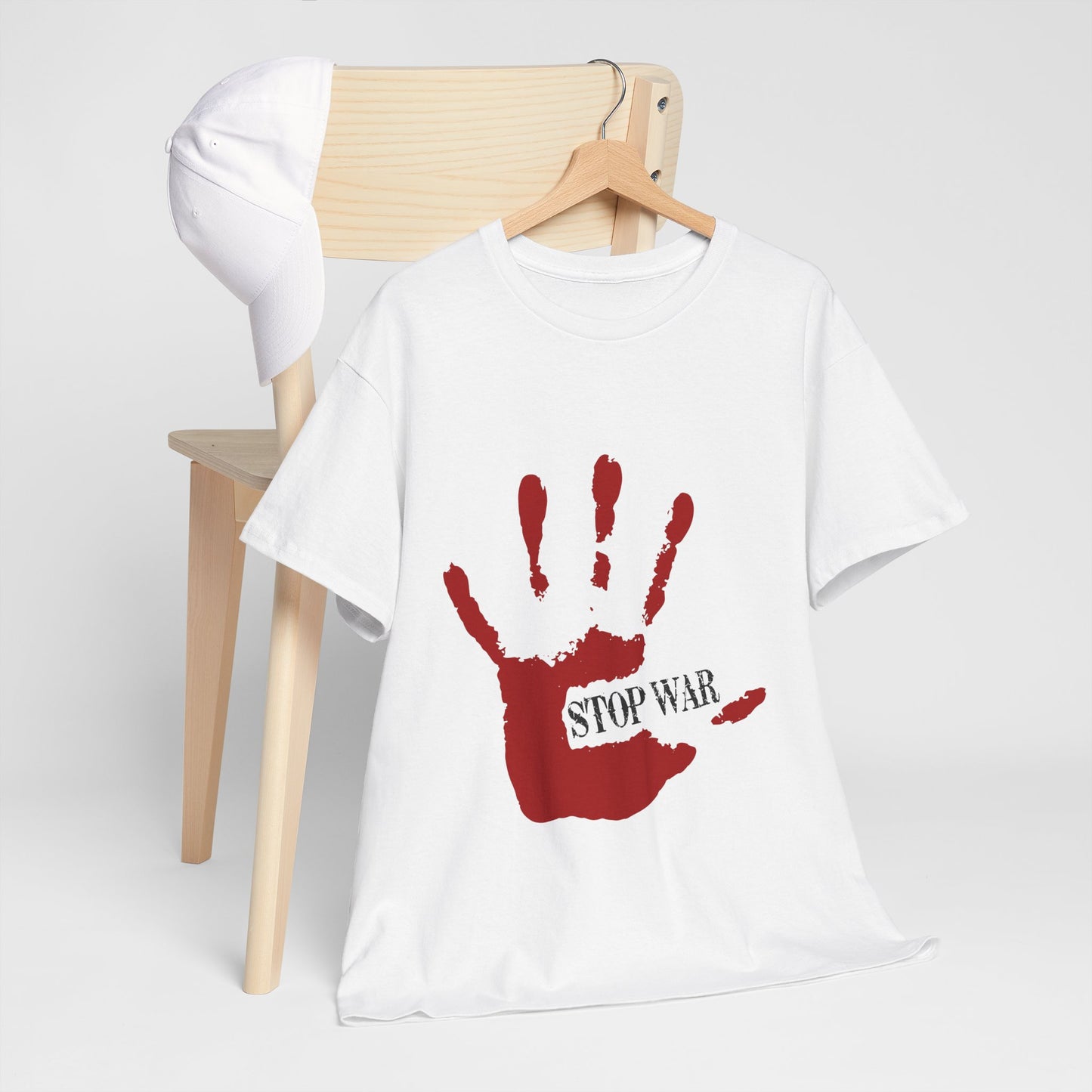 Stop War Handprint Shirt - Peace Protest Tee
