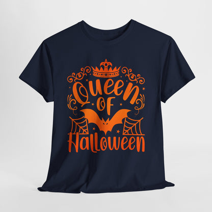 Queen of Halloween T-Shirt - Gothic Spider Web Crown Tee