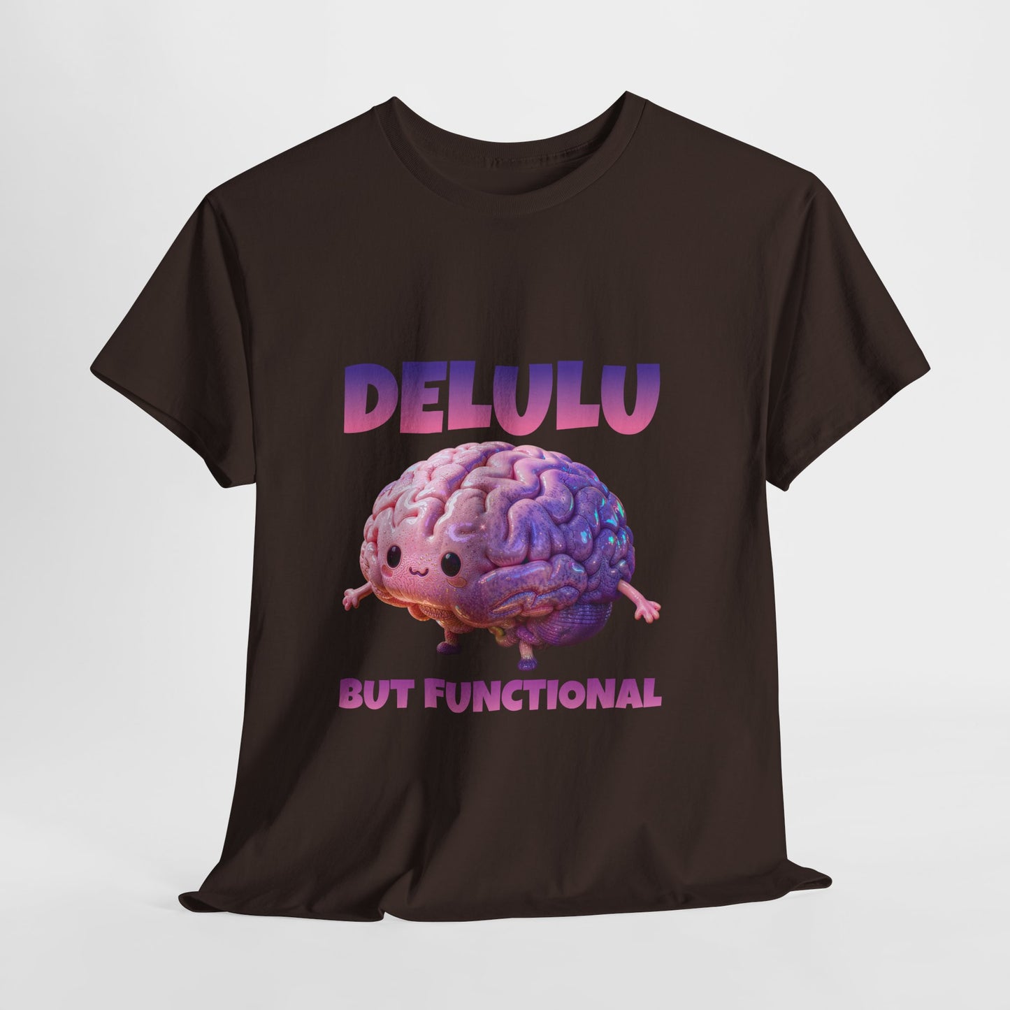 Delulu But Functional Shirt – Funny Kawaii Mental Health Humor Tee