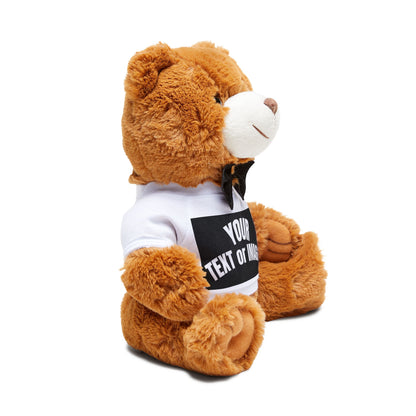 Personalized Teddy Bear with Custom T-Shirt - Romantic Valentine Gift and Anniversary Keepsake