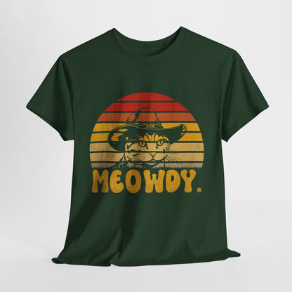Meowdy T-Shirt - Funny Cowboy Cat Western Tee
