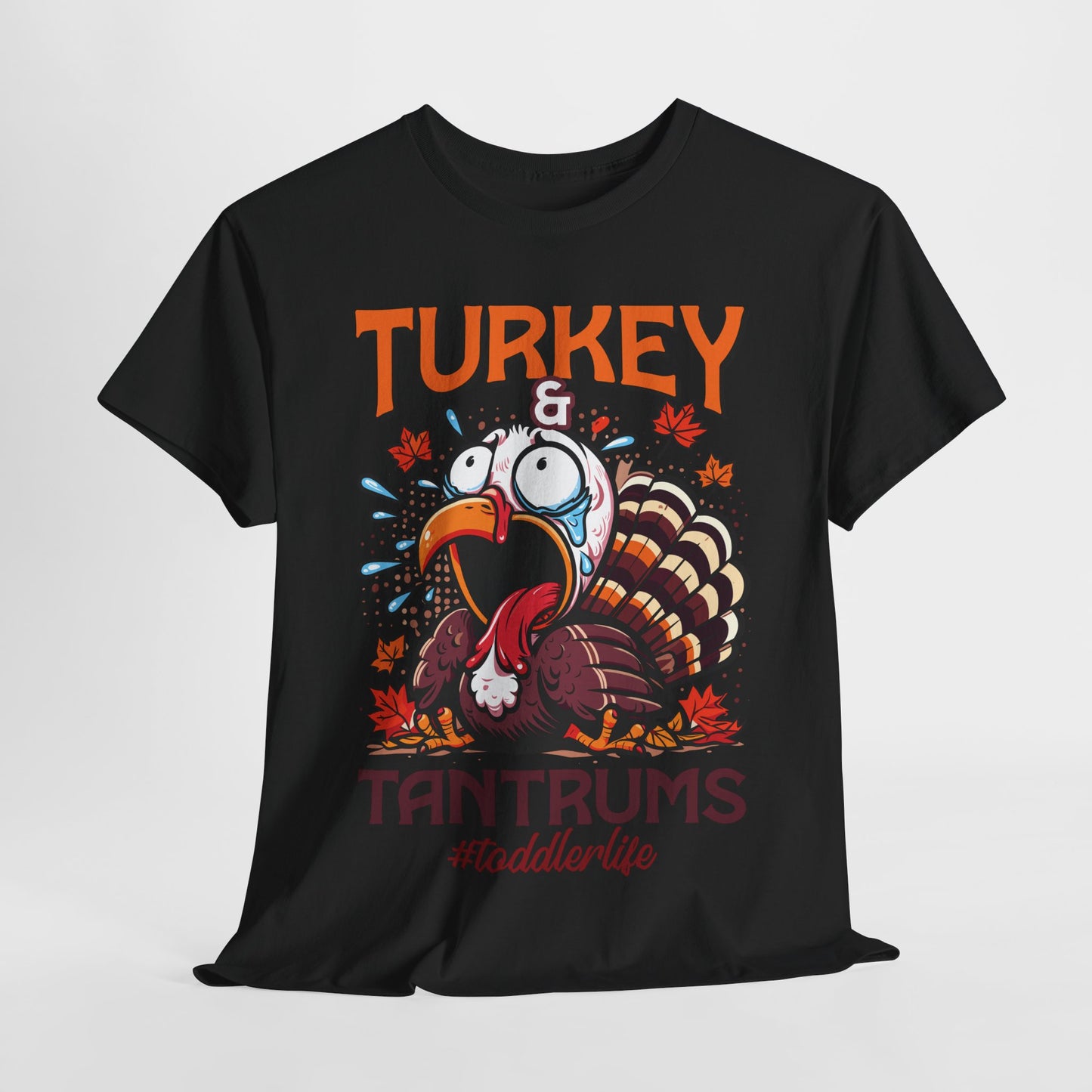 Turkey and Tantrums T-Shirt - Funny Thanksgiving Toddler Life Tee