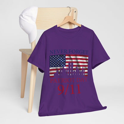 Patriot Day 9/11 T-Shirt - Never Forget American Flag NYC Memorial Tee