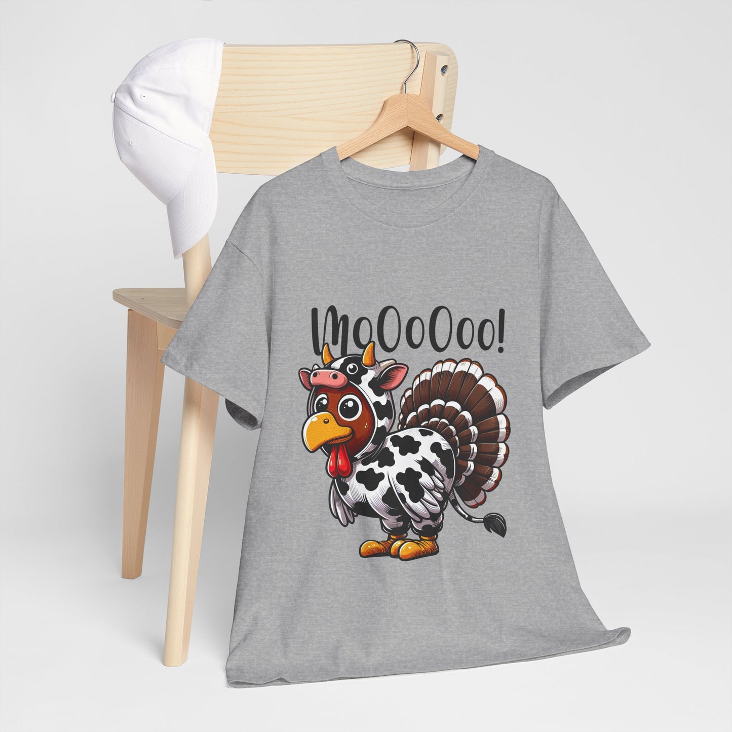 Turkey Moo T-Shirt - Funny Thanksgiving Cow Costume Tee