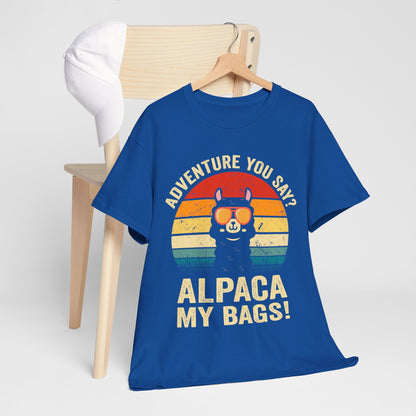 Alpaca My Bags T-Shirt - Funny Llama Travel Retro Sunset Tee