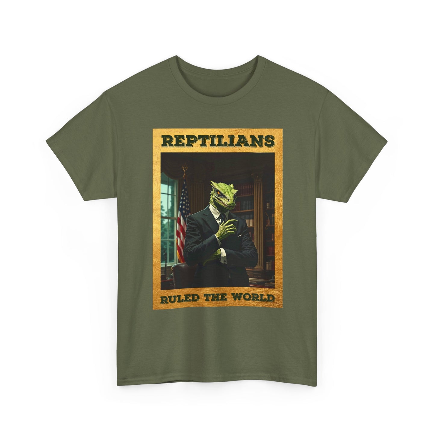 Reptilians Ruled the World Shirt - Reptilian Meme Satire Tee