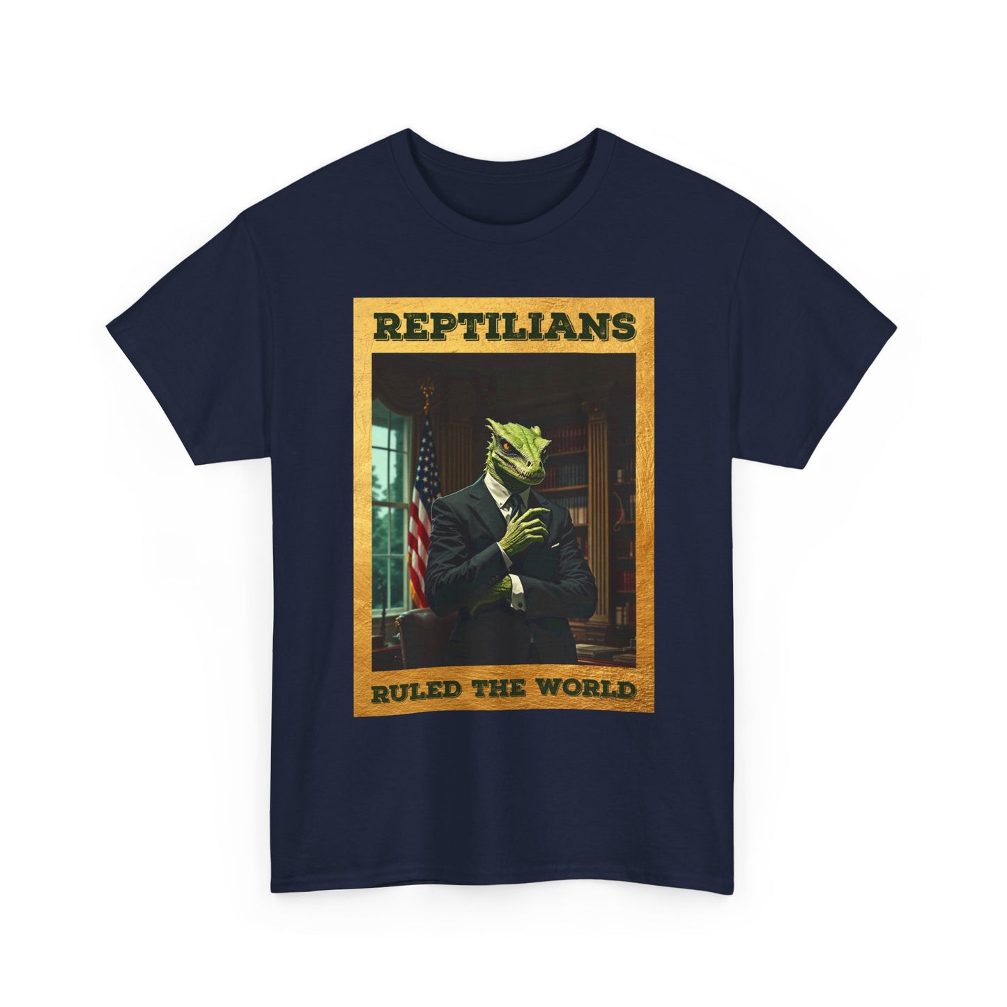 Reptilians Ruled the World Shirt - Reptilian Meme Satire Tee