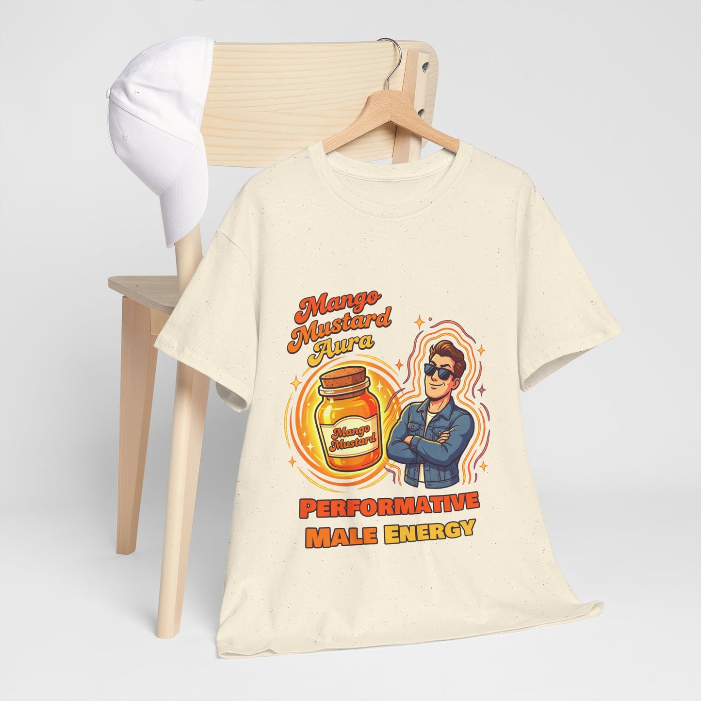 Mango Mustard Aura Shirt – Performative Male Energy Meme Tee