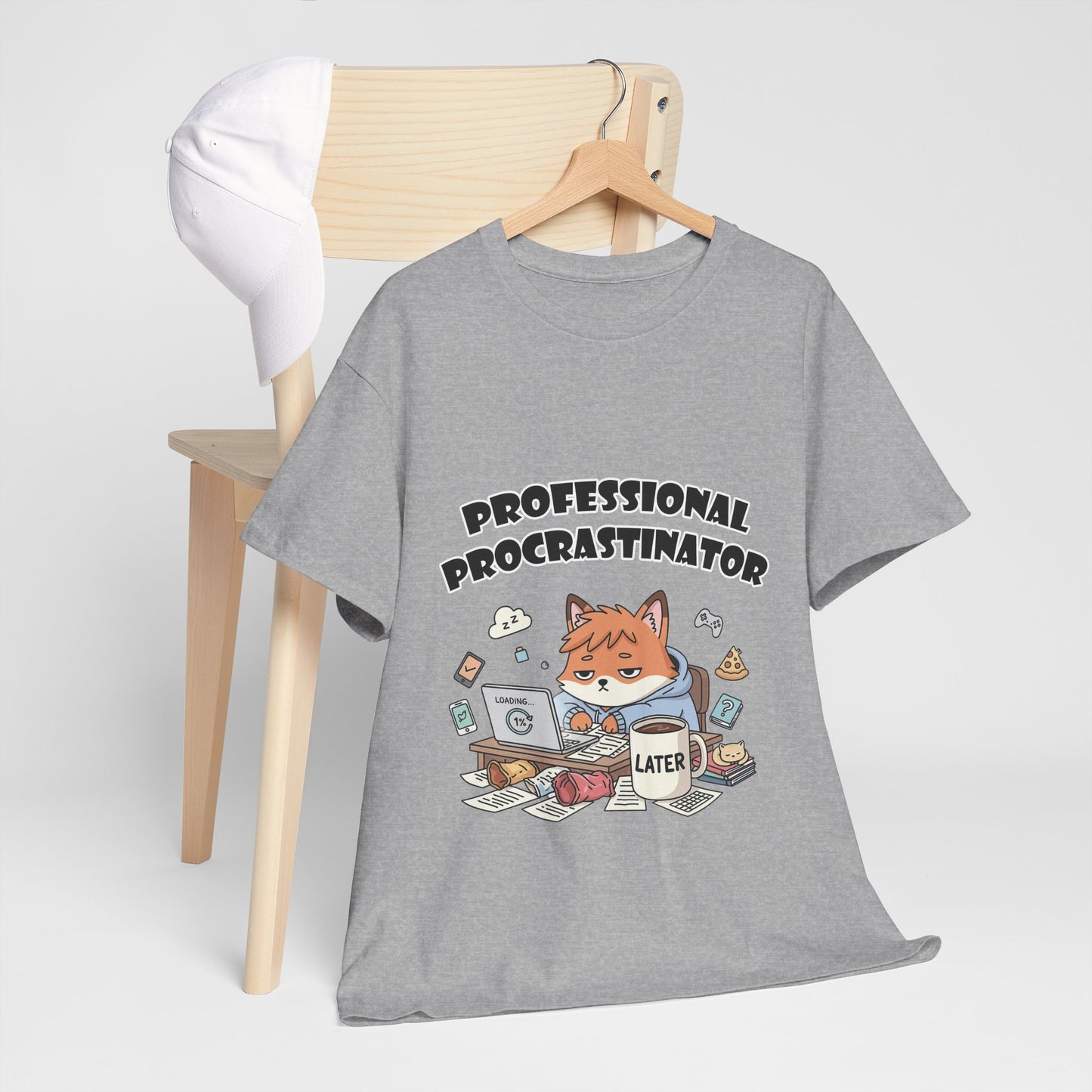 T-Shirt für professionelle Aufschieber – Lustiges Kawaii-Katzen-Pastell-T-Shirt