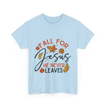 Fall For Jesus T-Shirt - Christian Faith Thanksgiving Autumn Pumpkin Tee
