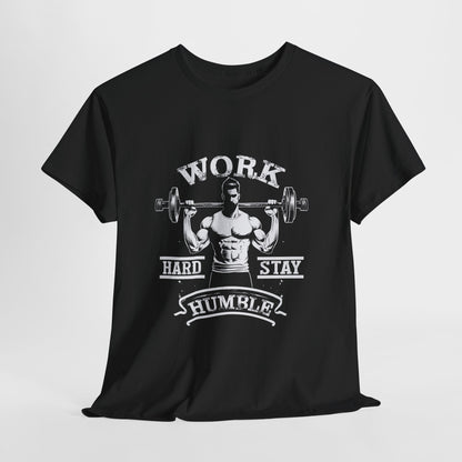 Work Hard Stay Humble Gym Shirt - Motivational Tee