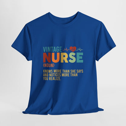 Vintage Nurse Shirt - Knows More Than She Says Tee