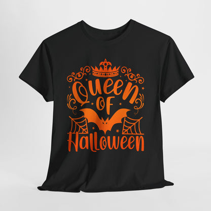 Queen of Halloween T-Shirt - Gothic Spider Web Crown Tee