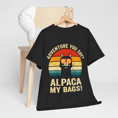 Alpaca My Bags T-Shirt - Funny Llama Travel Retro Sunset Tee