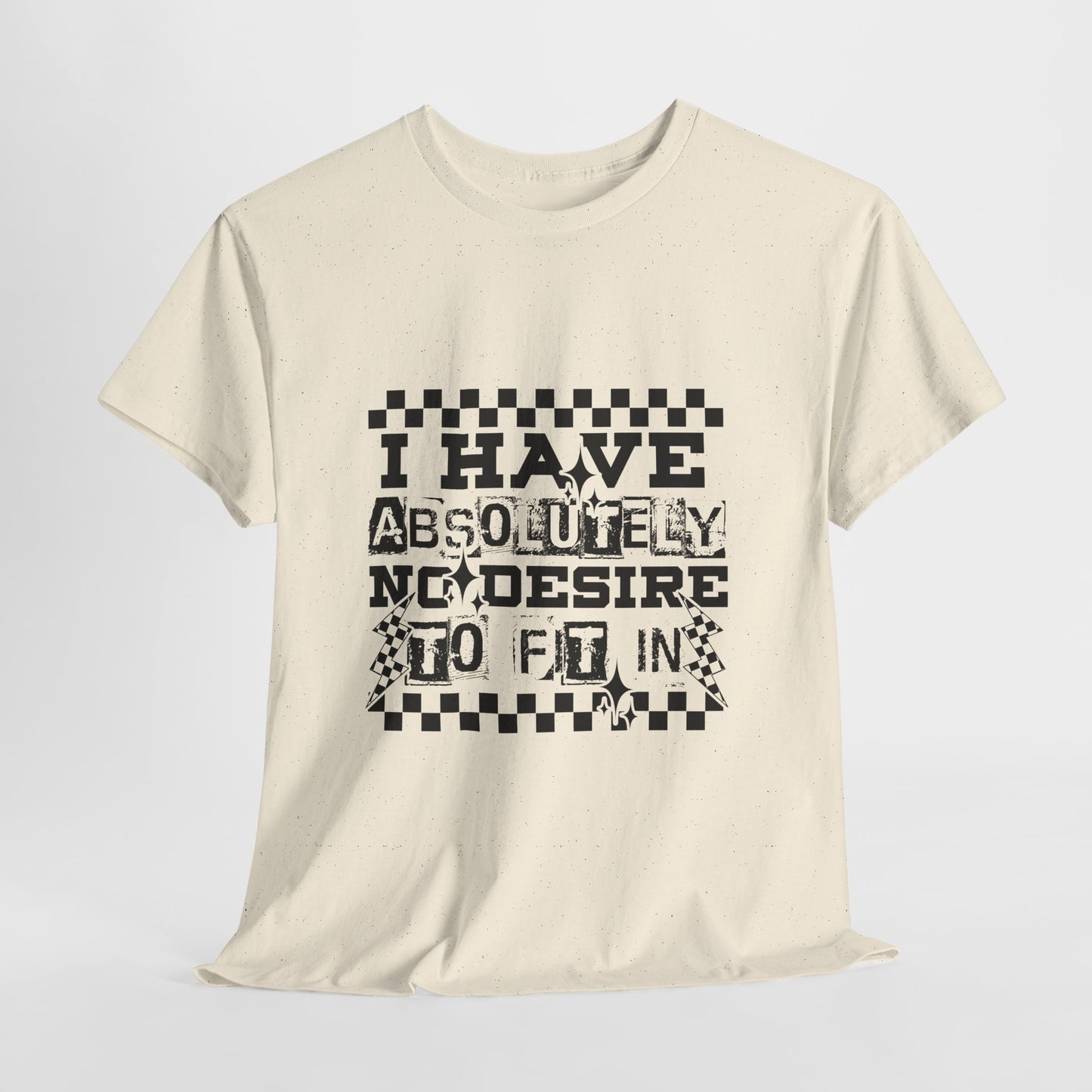 I Have Absolutely No Desire To Fit In Shirt - Emo Punk Grunge Aesthetic Tee, Alternative Graphic T-Shirt, Rebellious Statement Gift