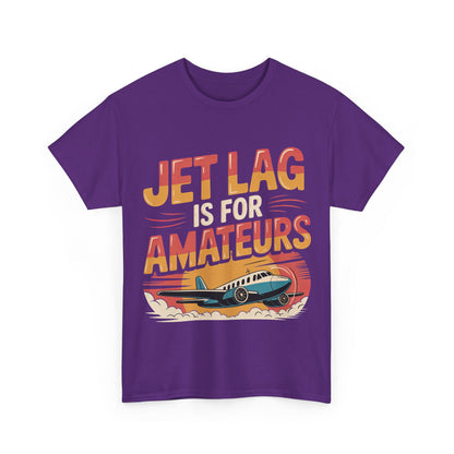 Jet Lag Is For Amateurs T-Shirt - Funny Frequent Flyer Retro Airplane Tee