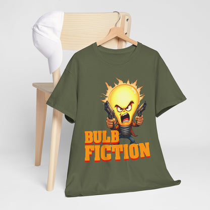 Bulb Fiction Shirt – Funny Movie Parody Tee, Pulp Fiction Lamp Cartoon t-Shirt