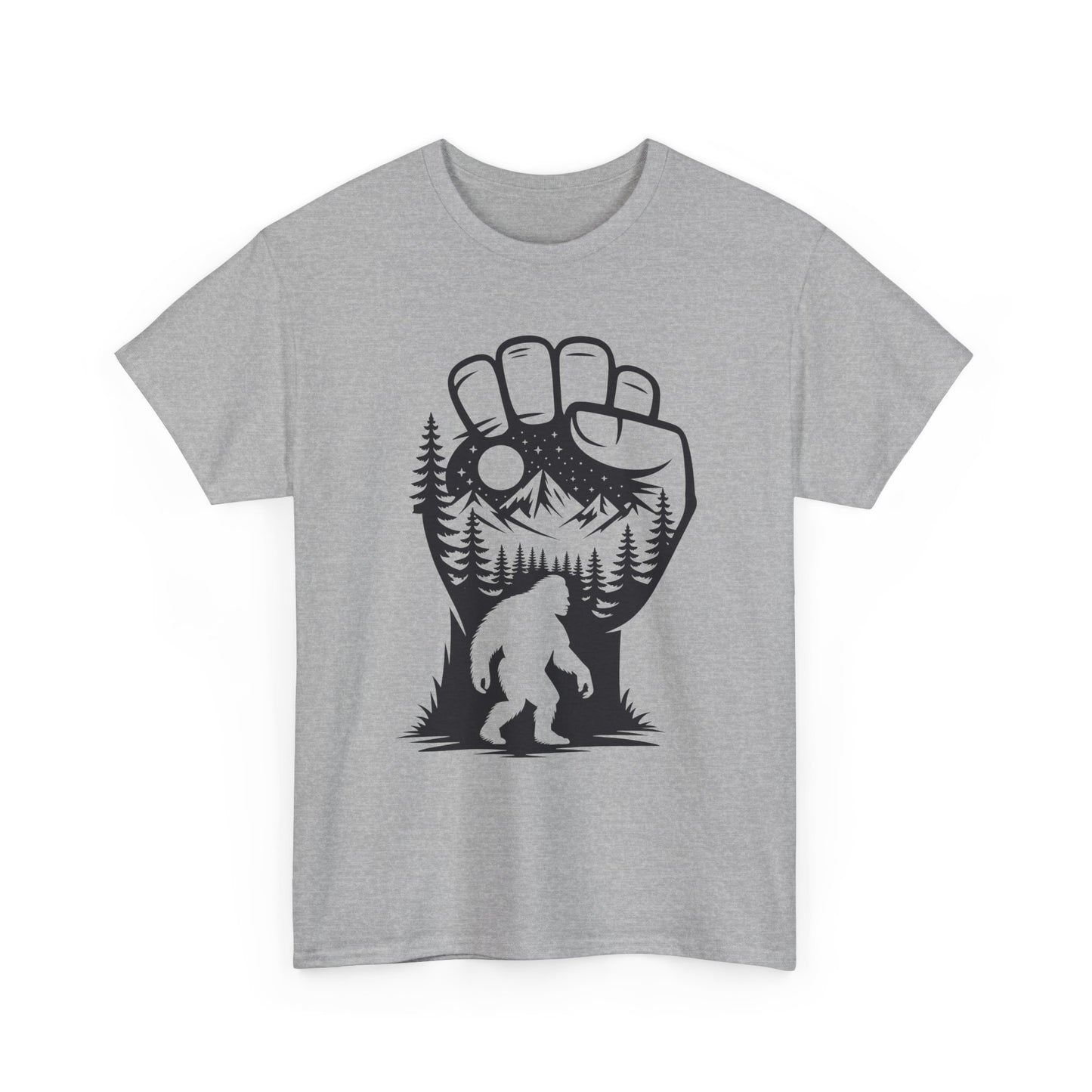Bigfoot Forest Silhouette T-Shirt - Sasquatch Mountain Tee