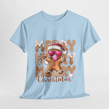 Merry Christmas Gingerbread T-Shirt - Funny Holiday Cookie Tee
