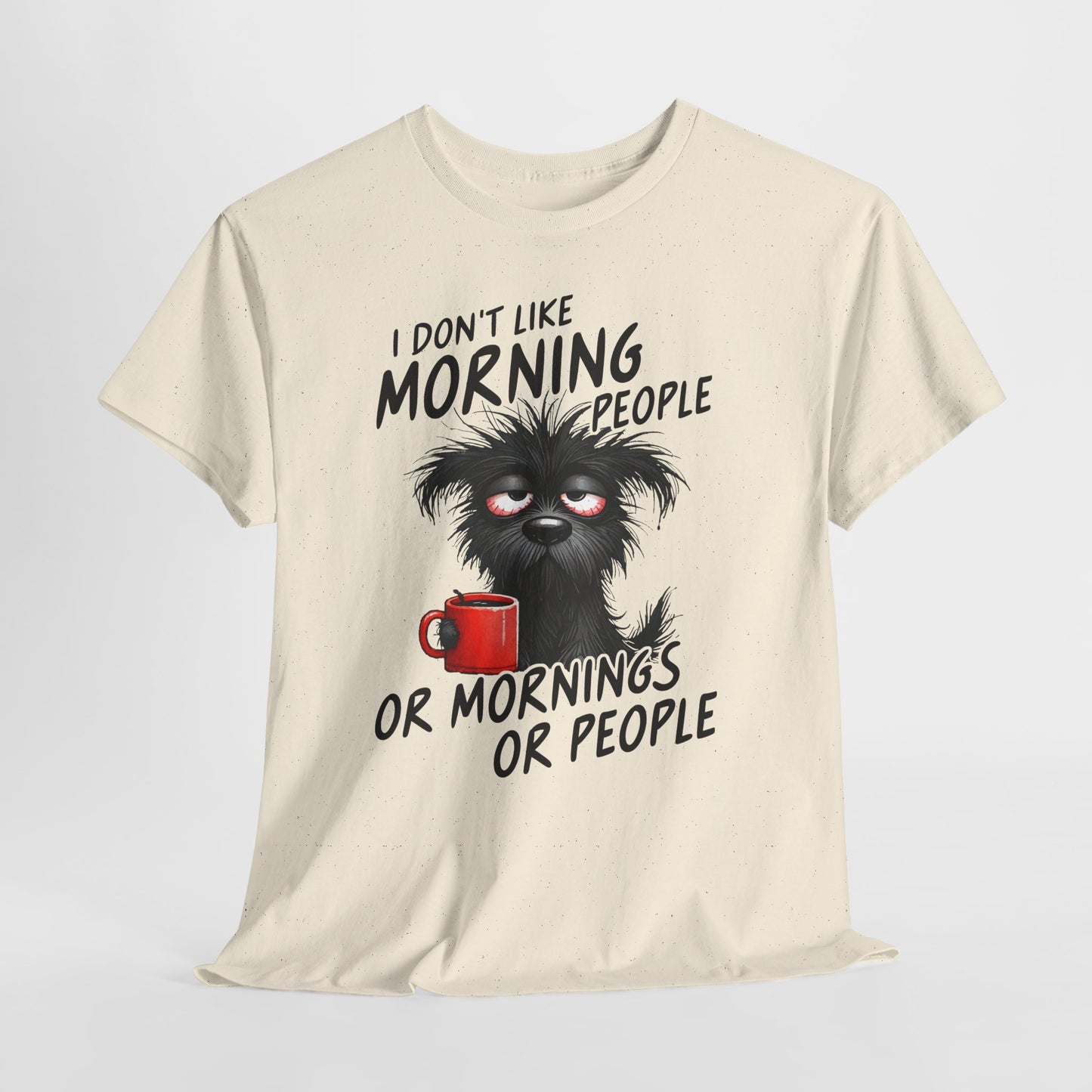 Grumpy Morning Dog T-Shirt - Funny Coffee Tee