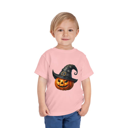 Witch Hat Pumpkin Kids T-Shirt - Smiling Jack O' Lantern Toddler Tee