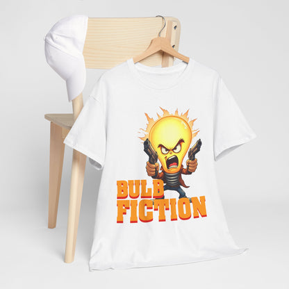 Bulb Fiction Shirt – Funny Movie Parody Tee, Pulp Fiction Lamp Cartoon t-Shirt