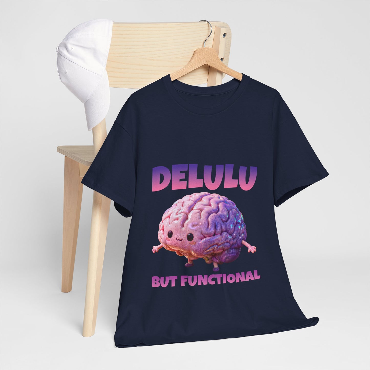 Delulu But Functional Shirt – Funny Kawaii Mental Health Humor Tee