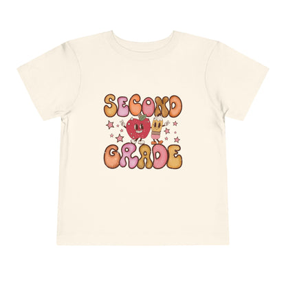 Second Grade Bubble Letters T-Shirt | Cute Retro Kawaii Back to School Kids Tee
