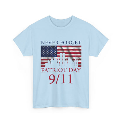 Patriot Day 9/11 T-Shirt - Never Forget American Flag NYC Memorial Tee