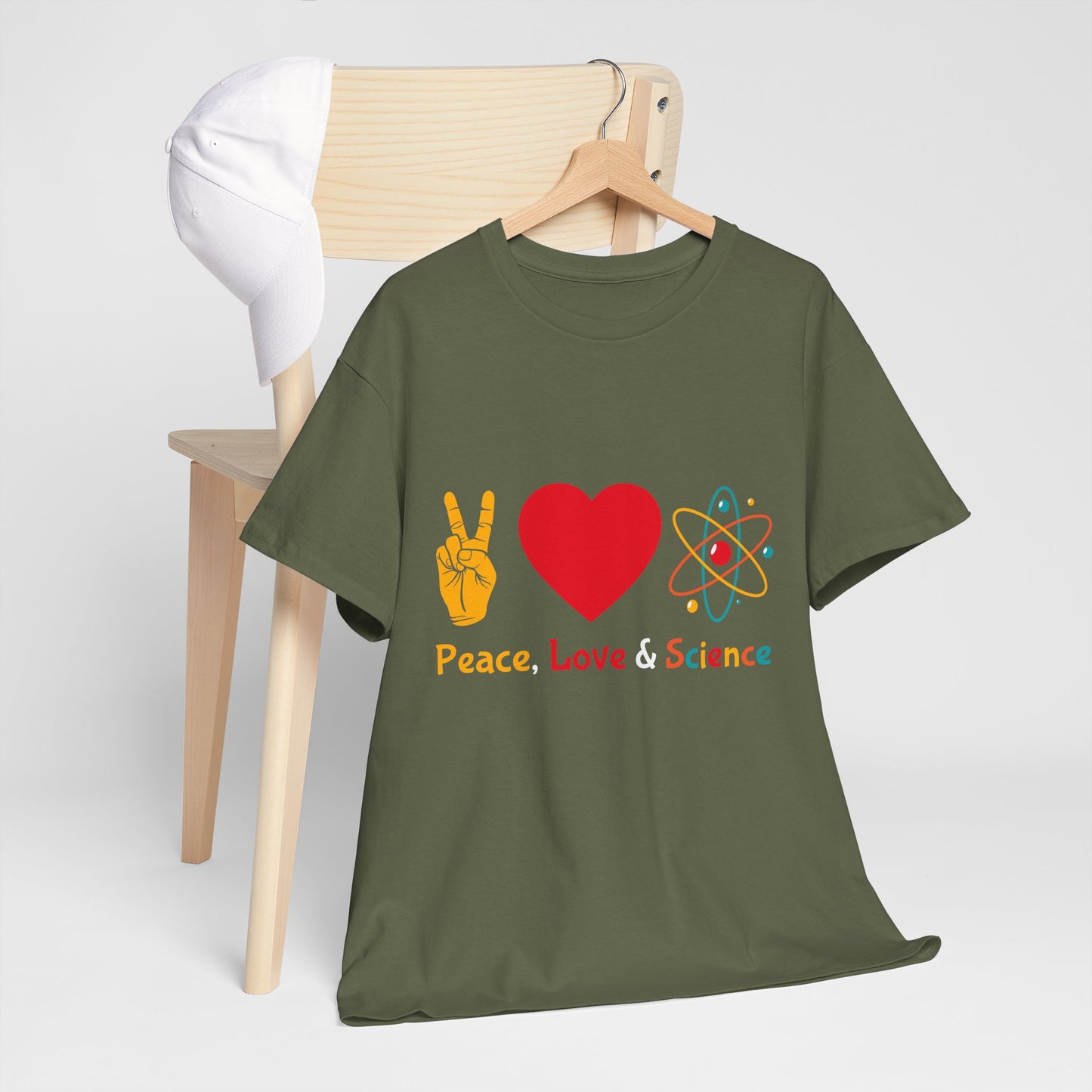 Peace, Love & Science Shirt - Nerdy Gift for Scientists