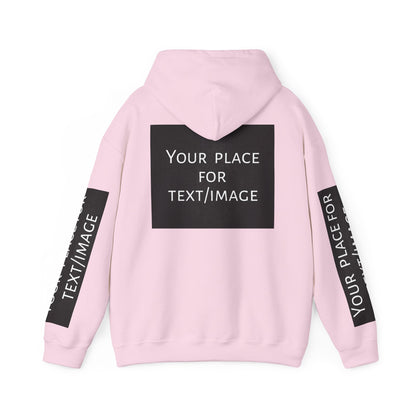 Bluza z kapturem z nadrukiem lub obrazkiem – personalizowana bluza z 4 stron, pomysł na prezent, nadruk z przodu, z tyłu i na rękawach, unisex