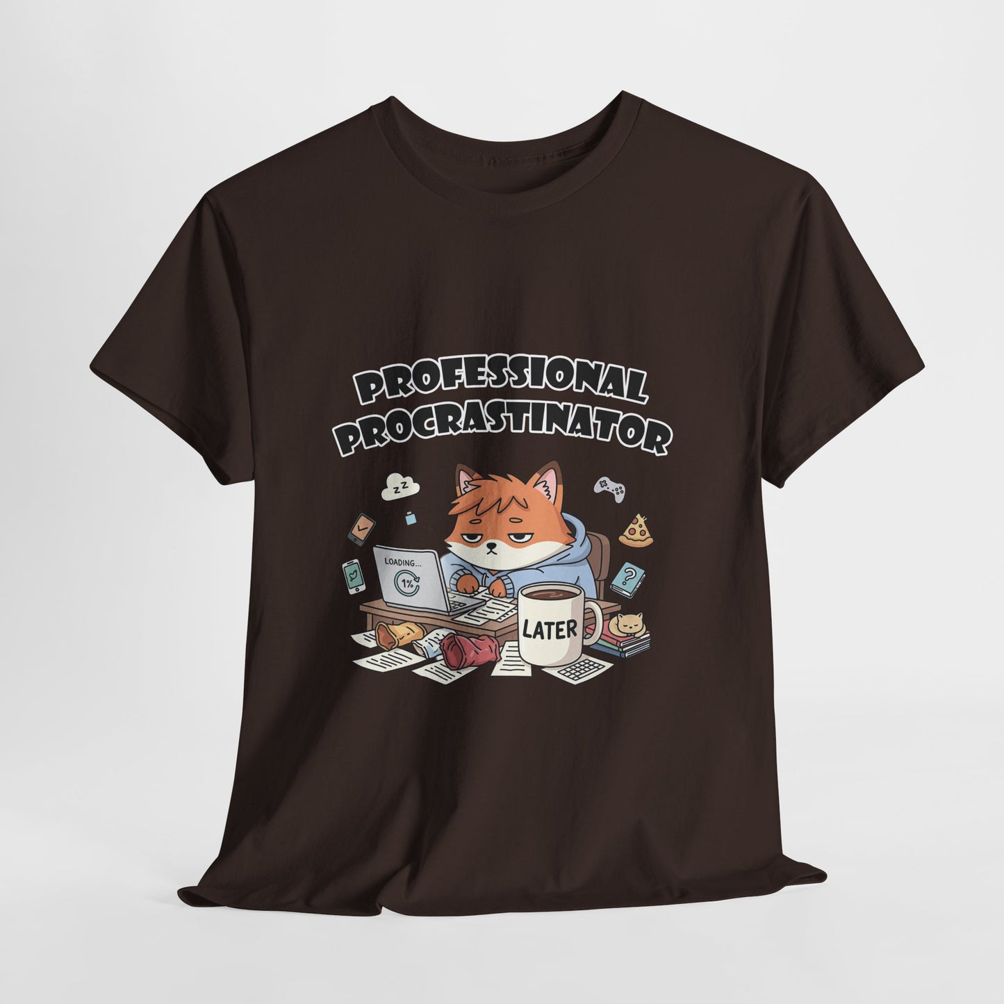 T-Shirt für professionelle Aufschieber – Lustiges Kawaii-Katzen-Pastell-T-Shirt