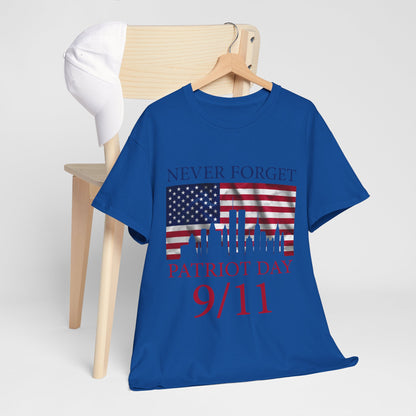 Patriot Day 9/11 T-Shirt - Never Forget American Flag NYC Memorial Tee