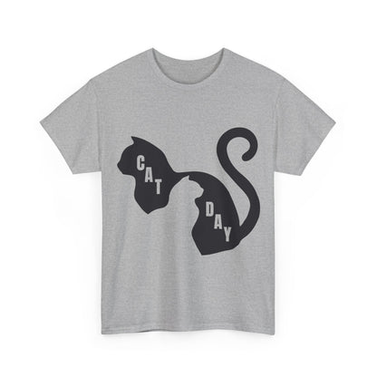 Cat Day Minimalist Black Cat Silhouette T-Shirt