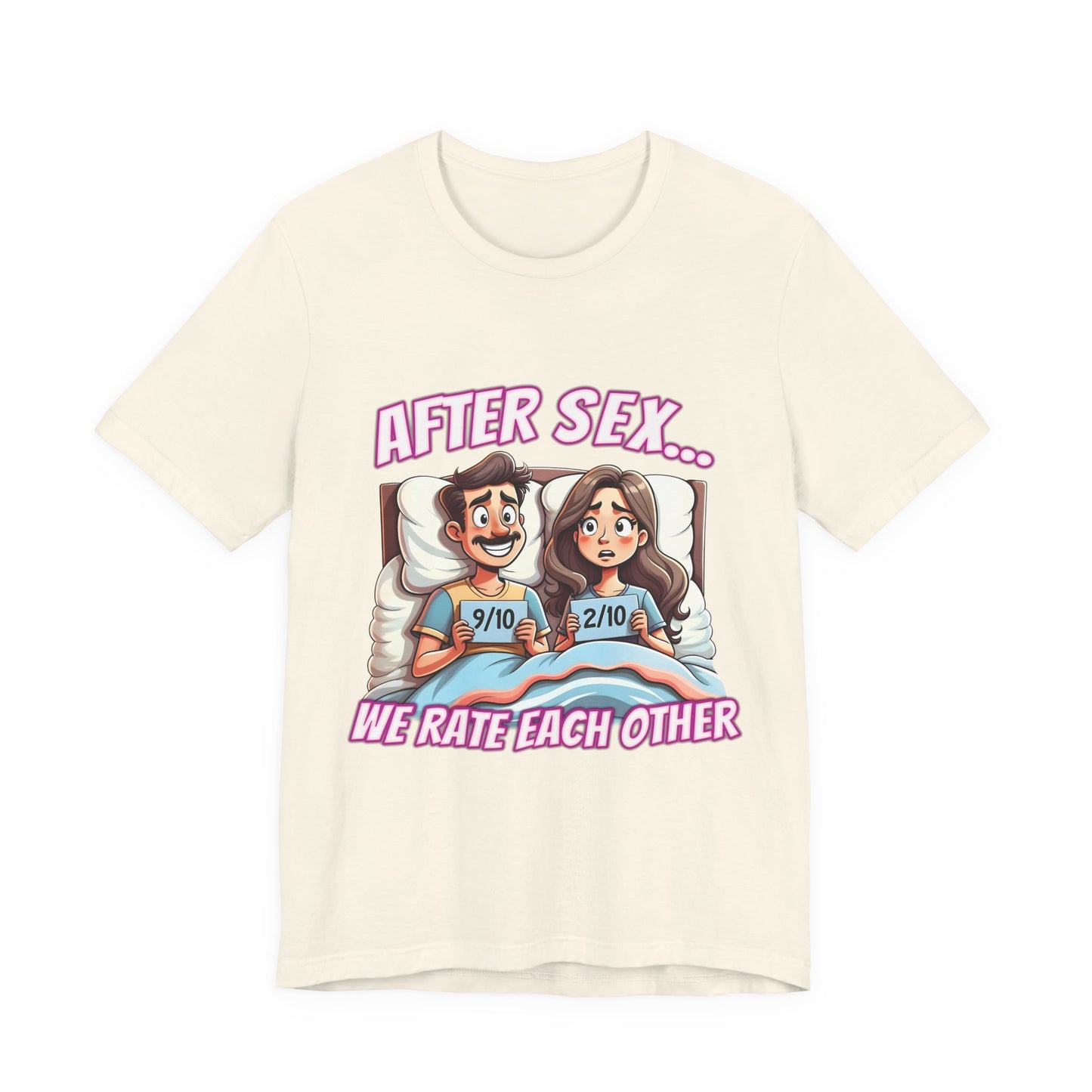 After Sex We Rate Each Other Shirt - Funny Relationship Cartoon Tee - Awkward Dating Humor T-Shirt