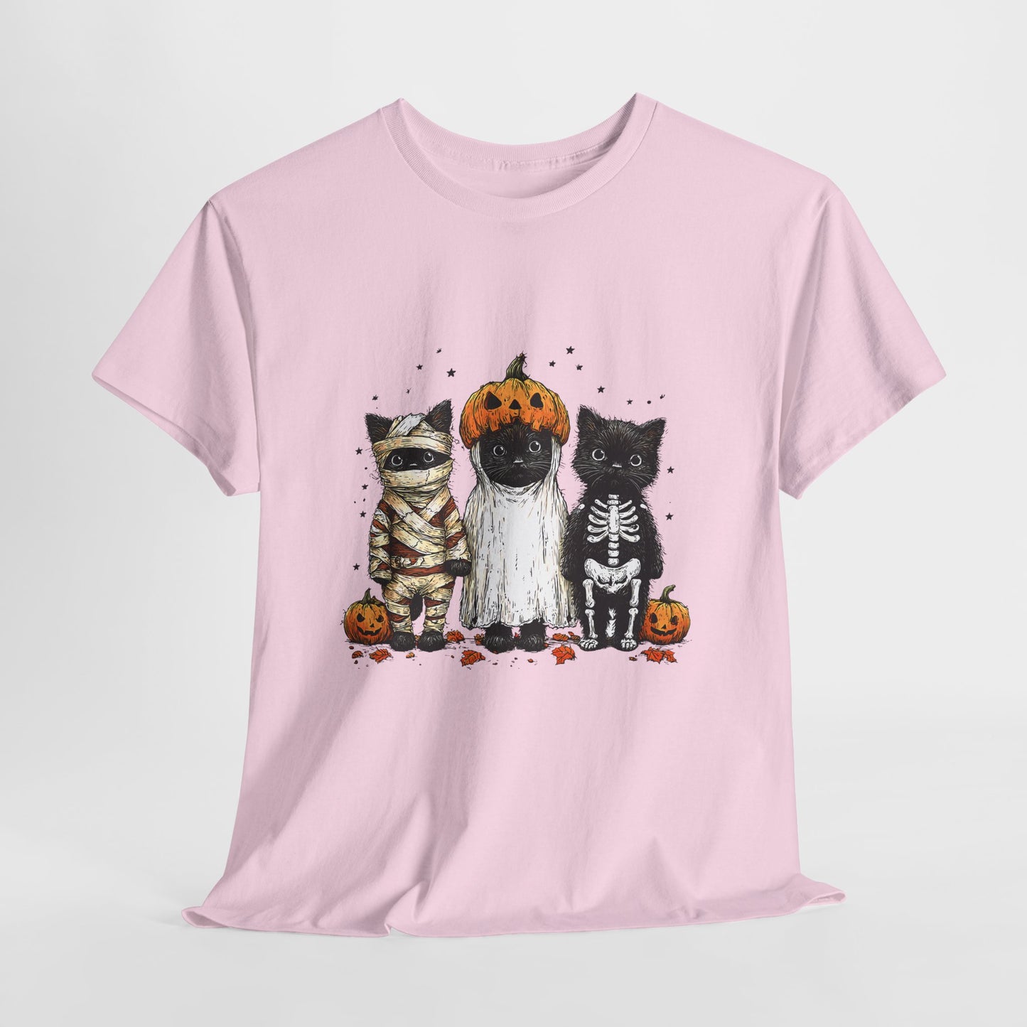 Black Cat Halloween Shirt - Mummy Ghost Skeleton Cats
