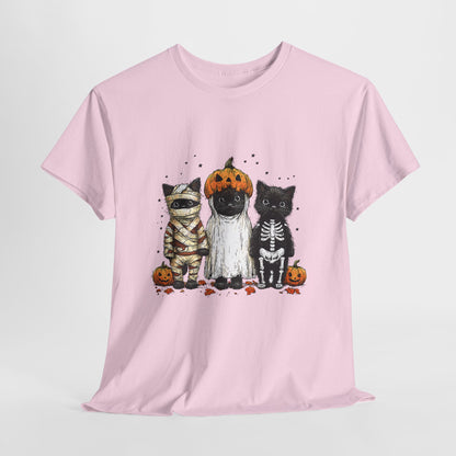 Black Cat Halloween Shirt - Mummy Ghost Skeleton Cats