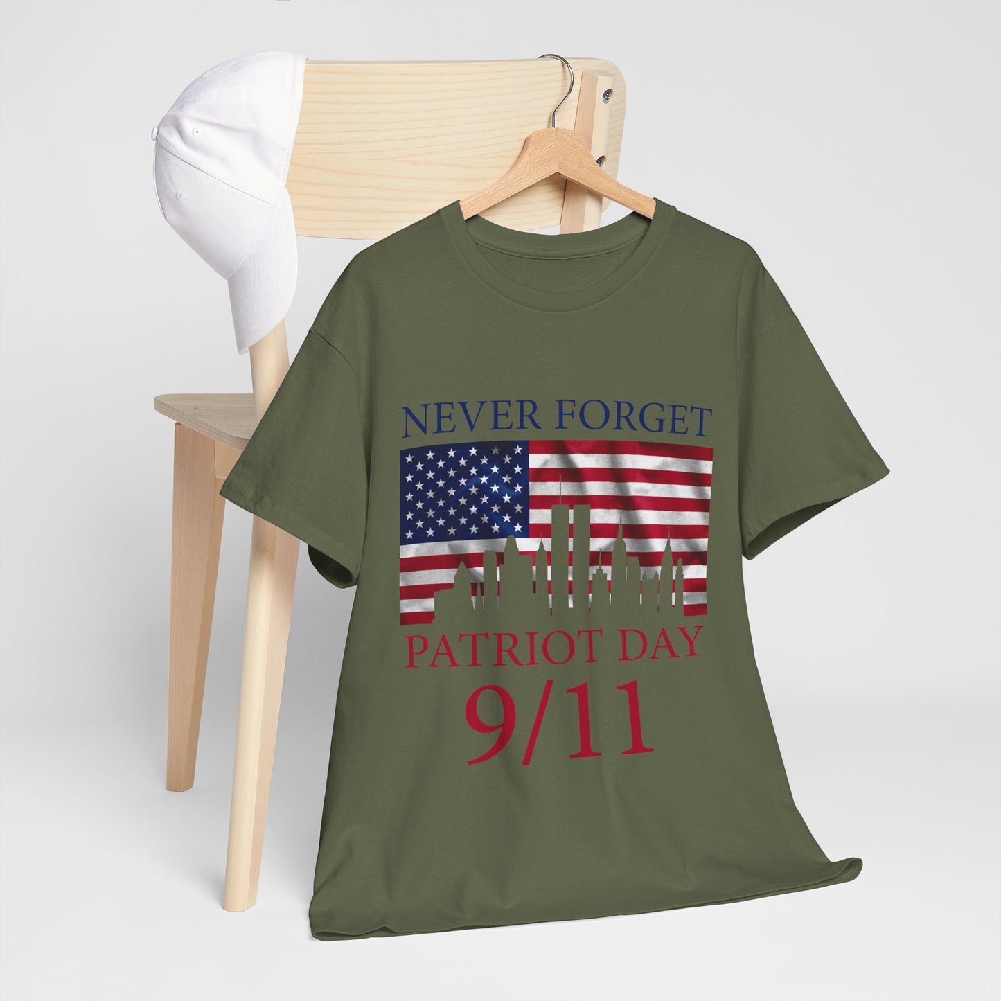 Patriot Day 9/11 T-Shirt - Never Forget American Flag NYC Memorial Tee