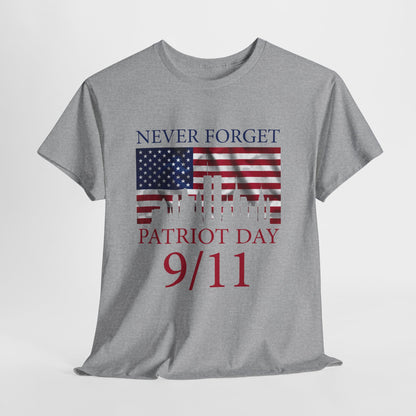 Patriot Day 9/11 T-Shirt - Never Forget American Flag NYC Memorial Tee
