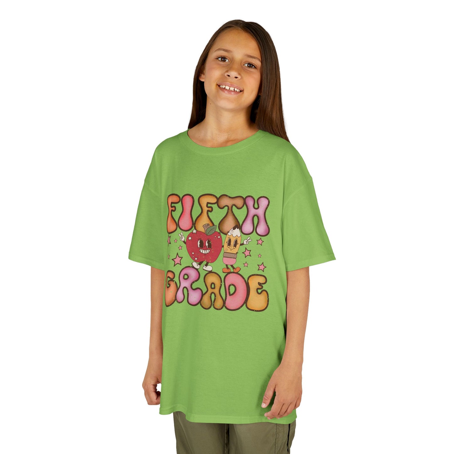 Fifth Grade Bubble Letters T-Shirt | Cute Retro Back to School Tee