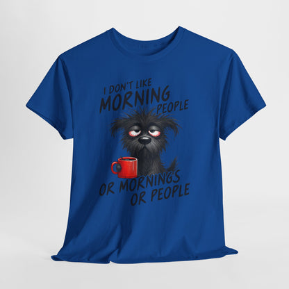 Grumpy Morning Dog T-Shirt - Funny Coffee Tee