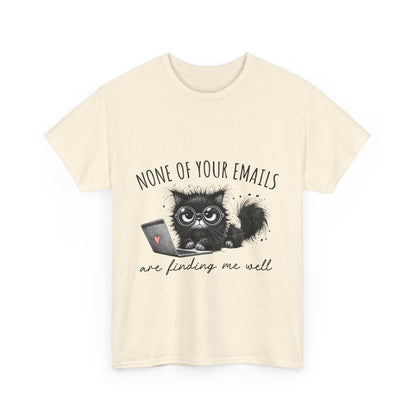 Work From Home Grumpy Cat T-Shirt - None of Your Emails Tee
