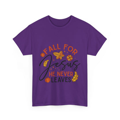 Fall For Jesus T-Shirt - Christian Faith Thanksgiving Autumn Pumpkin Tee