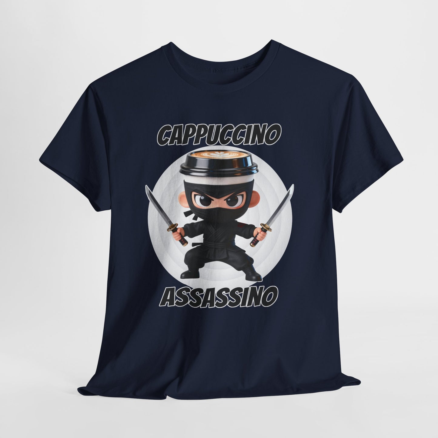 Cappuccino Assassino Shirt – Funny Coffee Ninja Tee for Caffeine Lovers