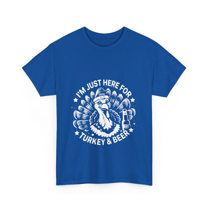 Turkey and Beer T-Shirt - Funny Thanksgiving Drinking Tee