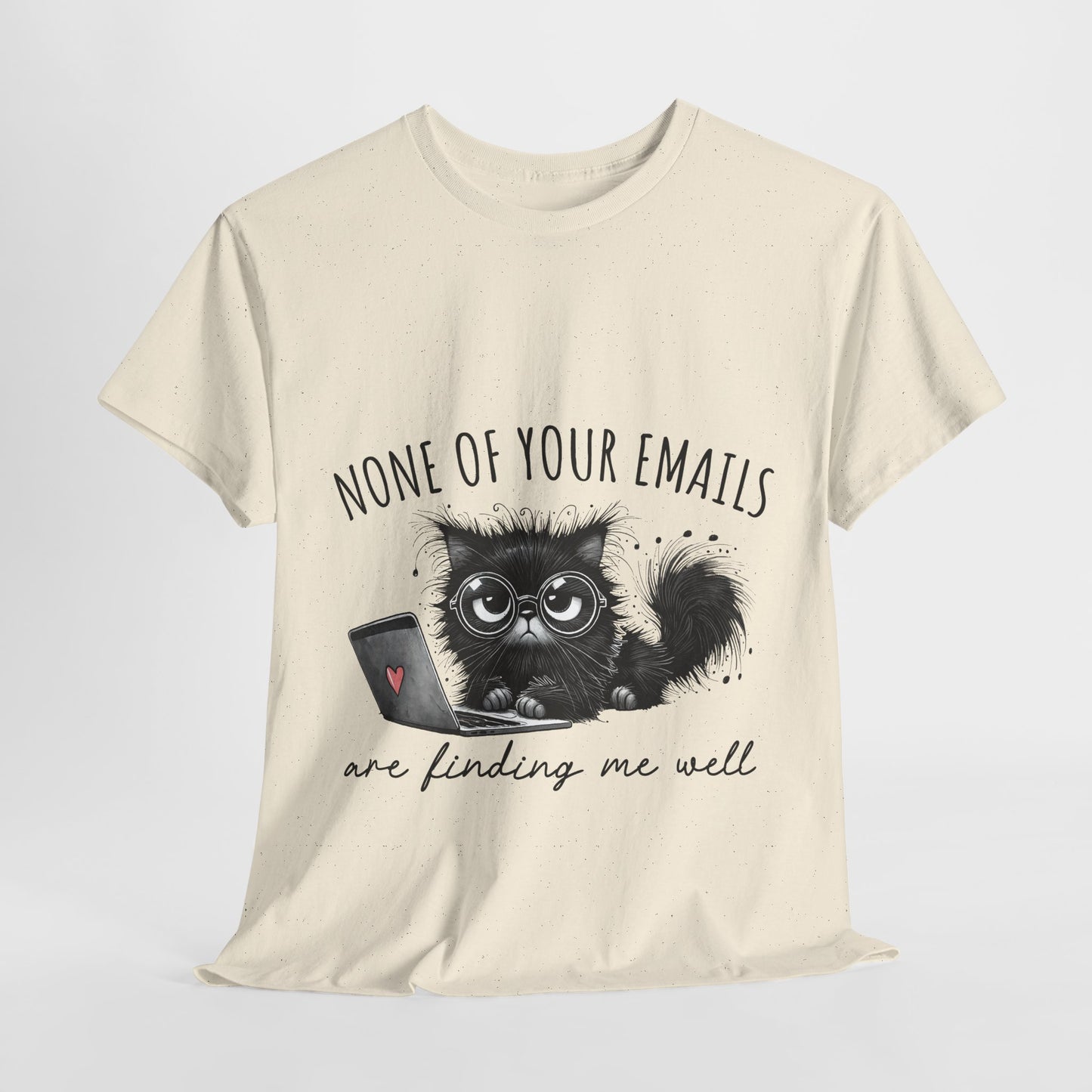 Work From Home Grumpy Cat T-Shirt - None of Your Emails Tee